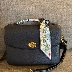 Coach Black Crossbody Bag with Scarf Detail